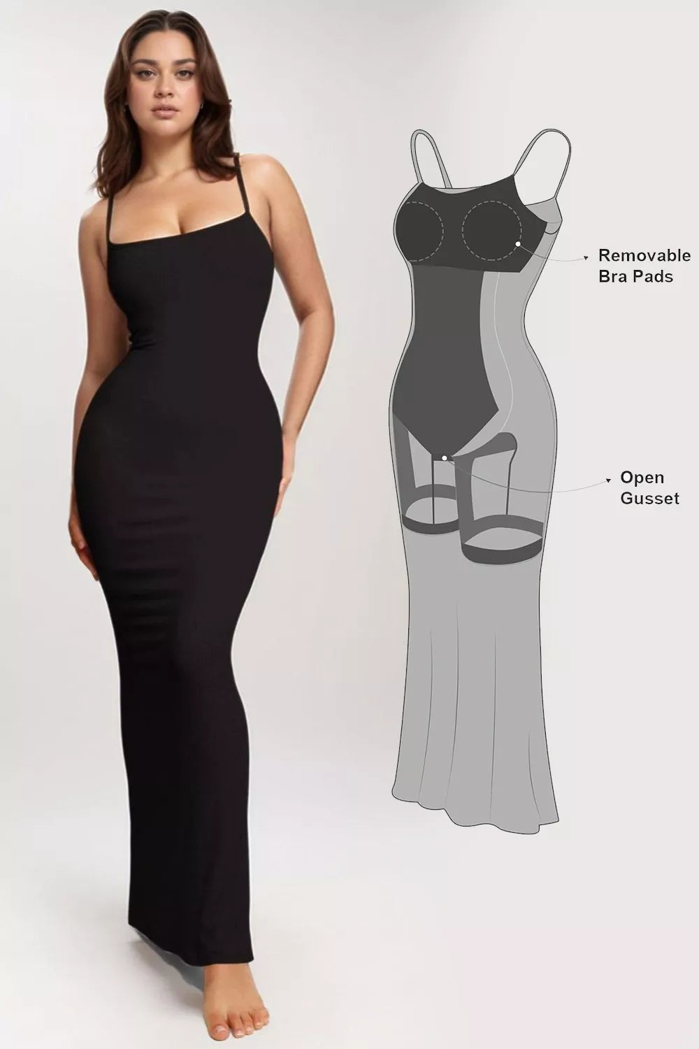 Basic Bae Built-In Shapewear Sleeveless Maxi Dress - view 2