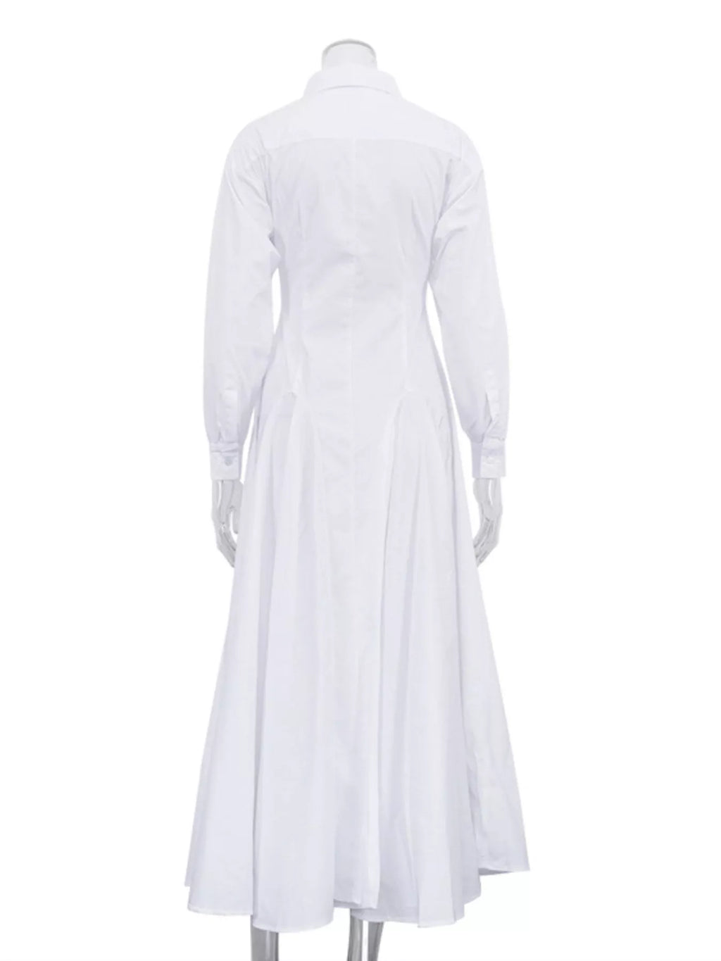 YSONA Button Front Long Sleeve Maxi Shirt Dress — full length view | Women's Dress | Shop YSONA