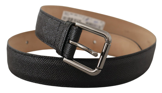 Dolce & Gabbana Black Calf Leather Brown Backend Belt - YSONA