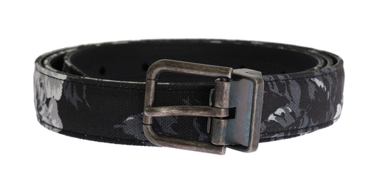 Dolce & Gabbana Black Cayman Linen Leather Belt - YSONA