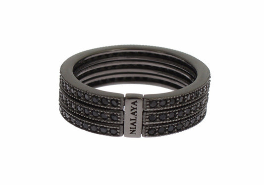 Nialaya Black CZ 925 Sterling Silver Womens - YSONA