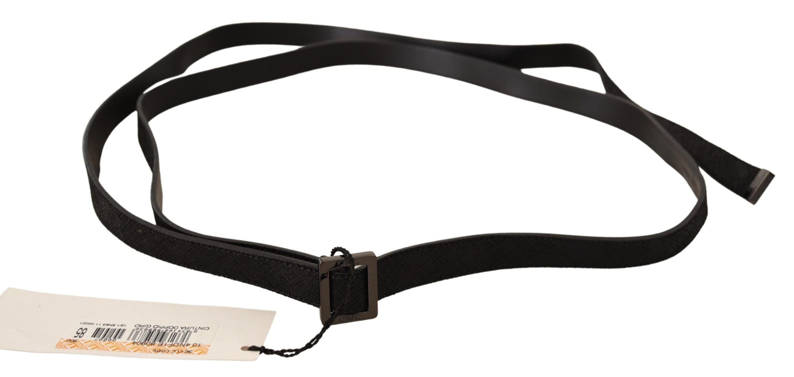 Costume National Black Leather Metal Buckle Waist Belt - view 2