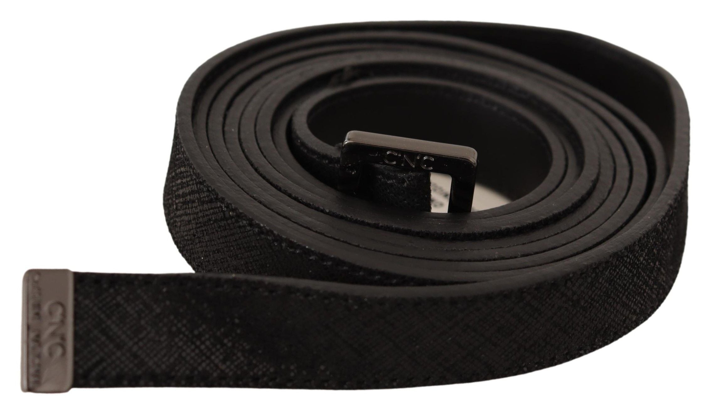 Costume National Black Leather Metal Buckle Waist Belt - view 3