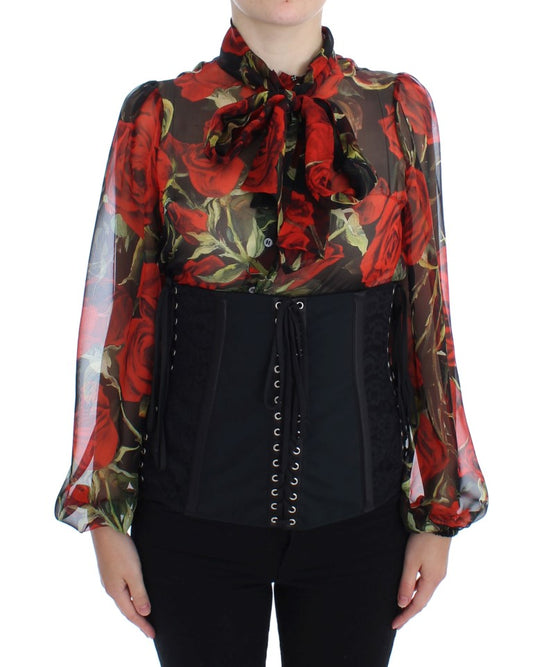 Dolce & Gabbana Black Stretch Corset Waist Strap Belt - YSONA
