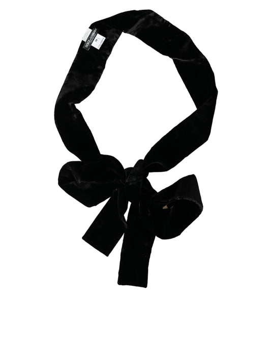 Dolce & Gabbana Black Viscose Wide Waist Women Belt - YSONA