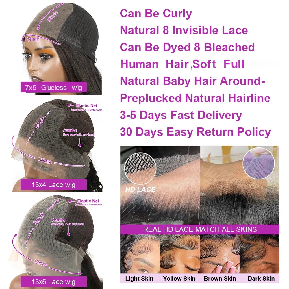 Bone Straight Short Bob Wig – 13x6 Glueless HD Lace Front, Ready-to-Go