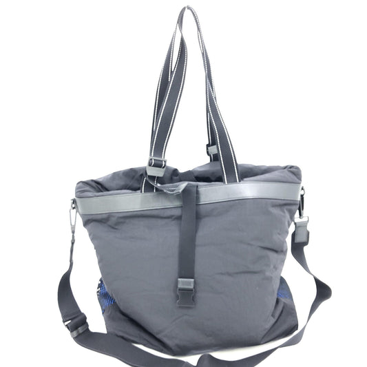 Bottega Veneta Black And Blue Nylon Convertible Tote - YSONA