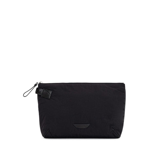 Bottega Veneta Black Nylon Clutch Bag - YSONA