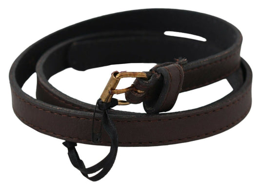 MILA SCHÖN Brown Genuine Leather Skinny Fashion Dark - YSONA