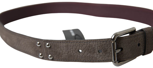 Dolce & Gabbana Brown Leather Metal Buckle Men Cintura Belt - YSONA