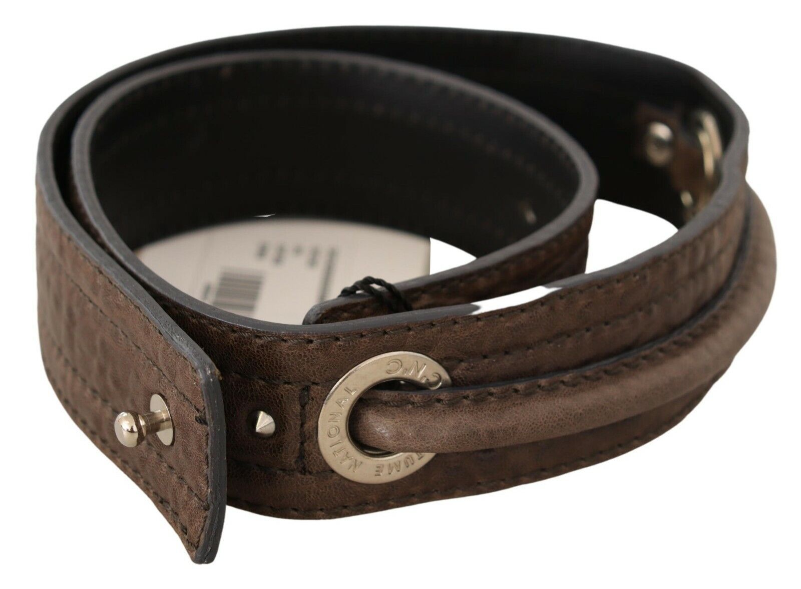 Costume National Brown Leather Silver Fastening Belt - view 2