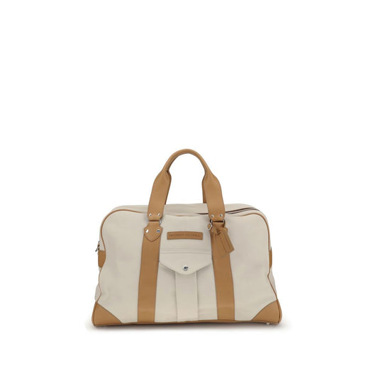 Brunello Cucinelli Beige Calf Leather Bos Taurus Luggage And Travel - YSONA