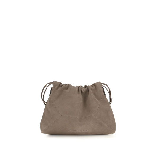 Brunello Cucinelli Beige Calf Leather Bos Taurus Shoulder Bag - YSONA