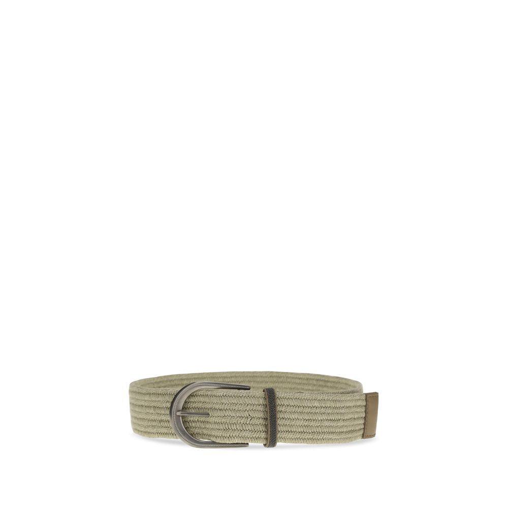 Brunello Cucinelli Beige Linen Regular Belt - view 2