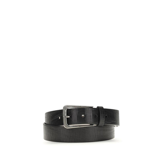 Brunello Cucinelli Black Calf Leather Bos Taurus Regular Belt - YSONA