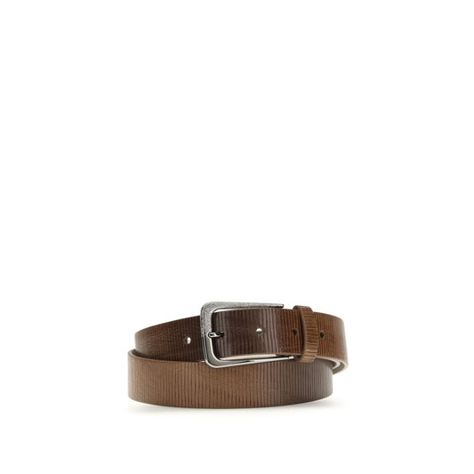 Brunello Cucinelli Brown Calf Leather Bos Taurus Regular Belt - YSONA