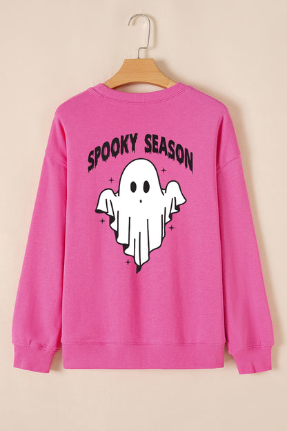 Bonbon Skeleton Hand Graphic Casual Halloween Sweatshirt