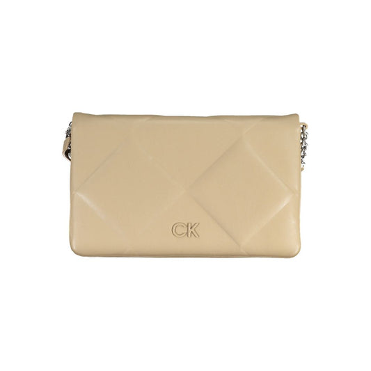 Calvin Klein Beige Polyester Women Shoulder Bag - YSONA