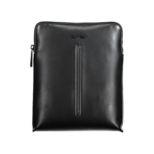 Calvin Klein Black Polyurethane Men's Shoulder Bag - YSONA