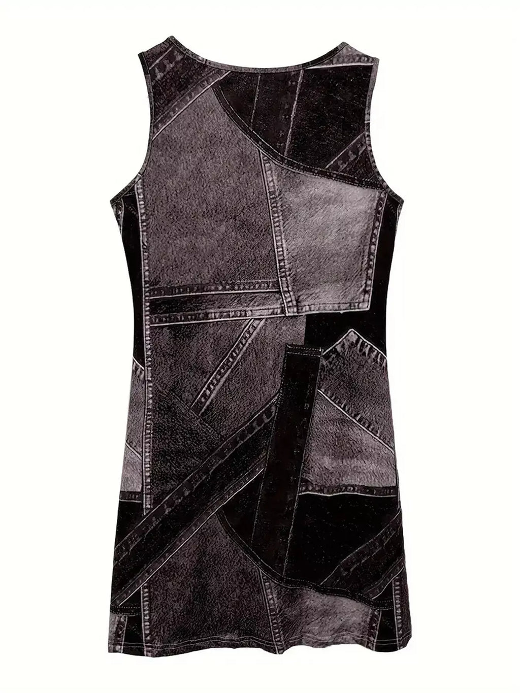 YSONA Patchwork Denim Sleeveless Dress — alternate view | Women's Dress | Shop YSONA