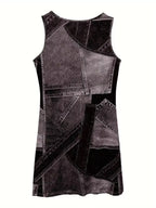 YSONA Patchwork Denim Sleeveless Dress — alternate view | Women's Dress | Shop YSONA