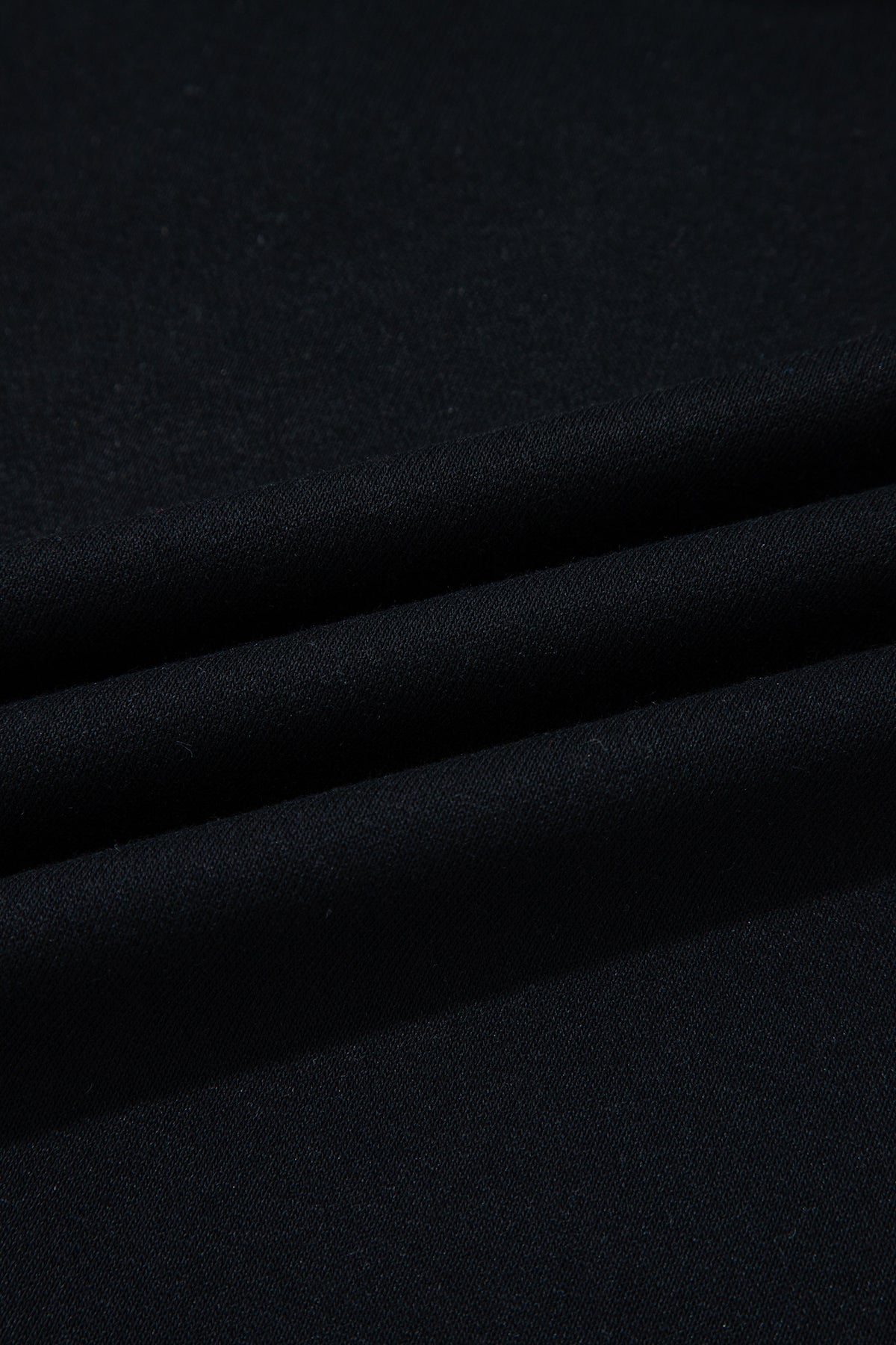 Black Solid Colorblock Long Sleeve V-Neck Plus Size Blouse