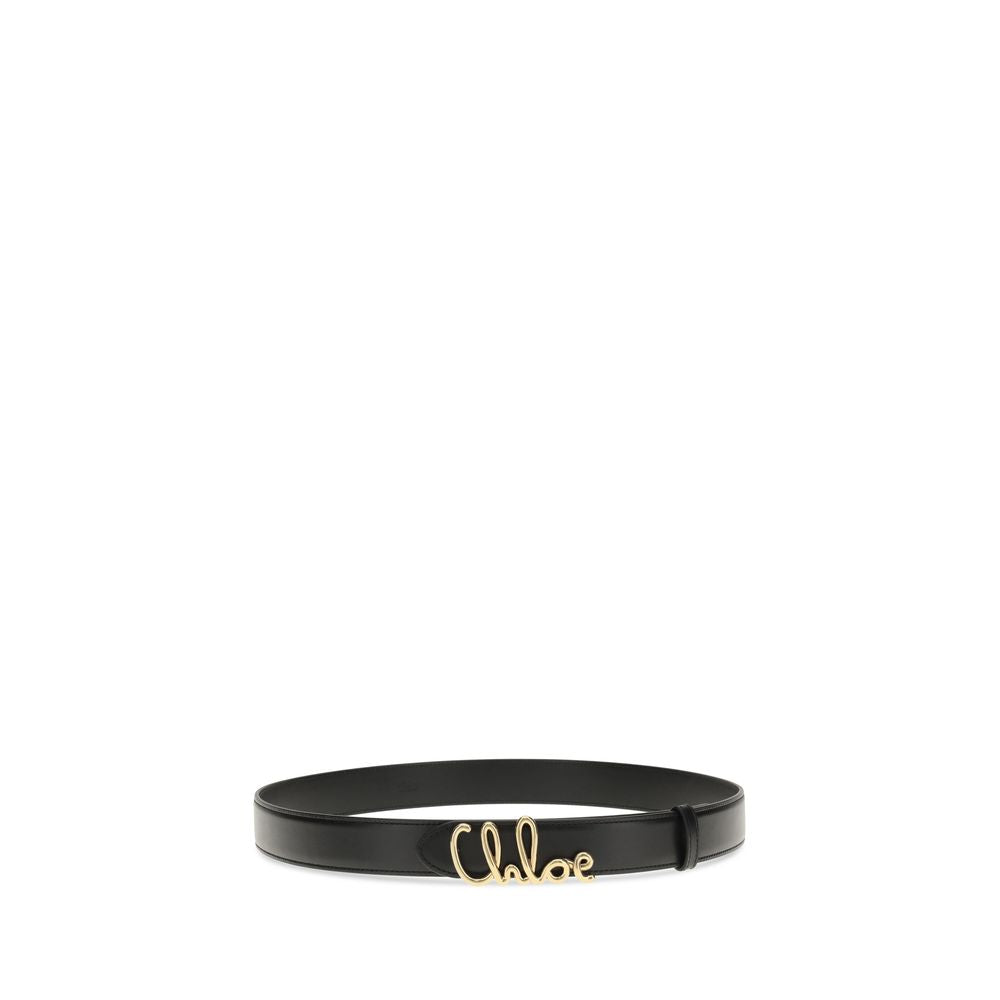 Chloé Black Calf Leather Bos Taurus Belt - view 2