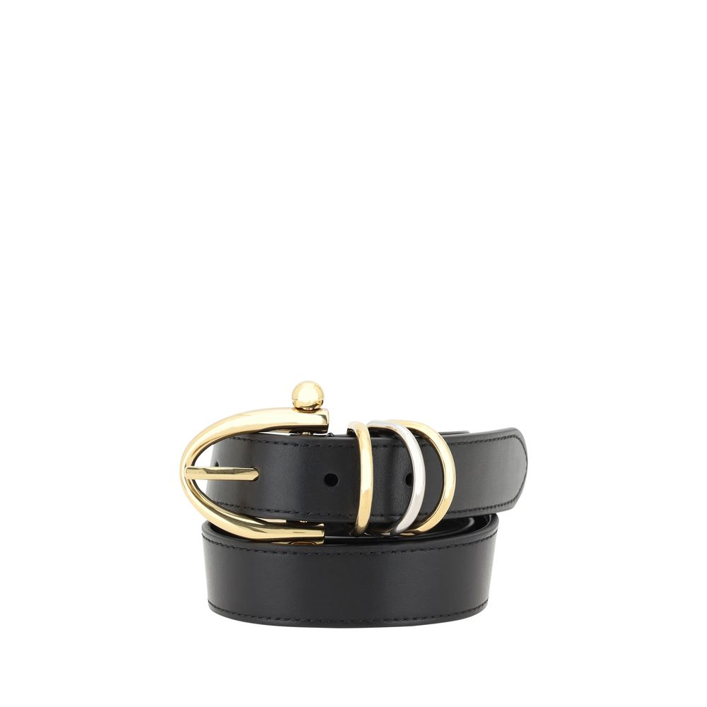 Chloé Black Calf Leather Bos Taurus Regular Belt - YSONA