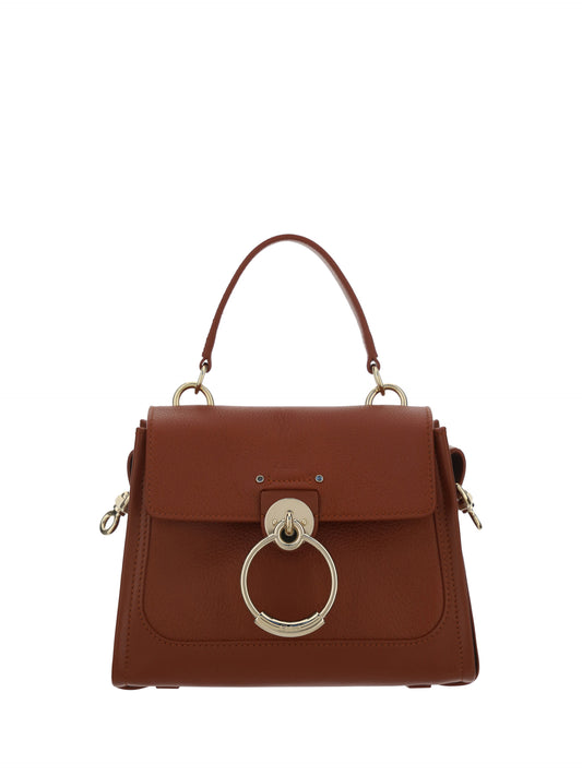 Chloé Brown Calf Leather Tess Handbag - YSONA