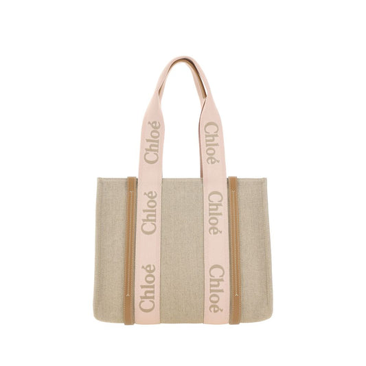 Chloé Brown Linen Shoulder Bag - YSONA