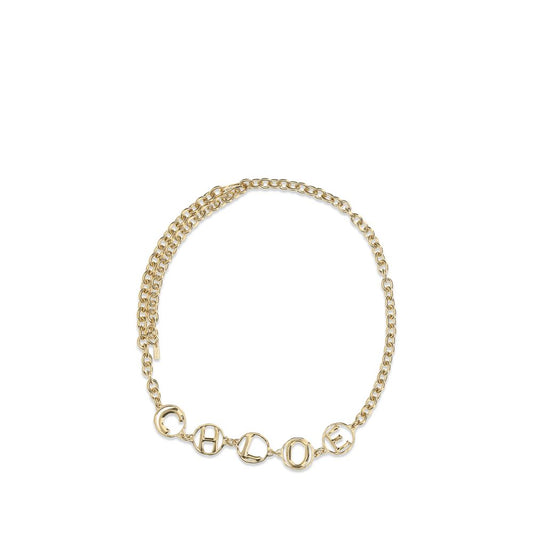 Chloé Gold Calf Leather Bos Taurus Regular Belt - YSONA
