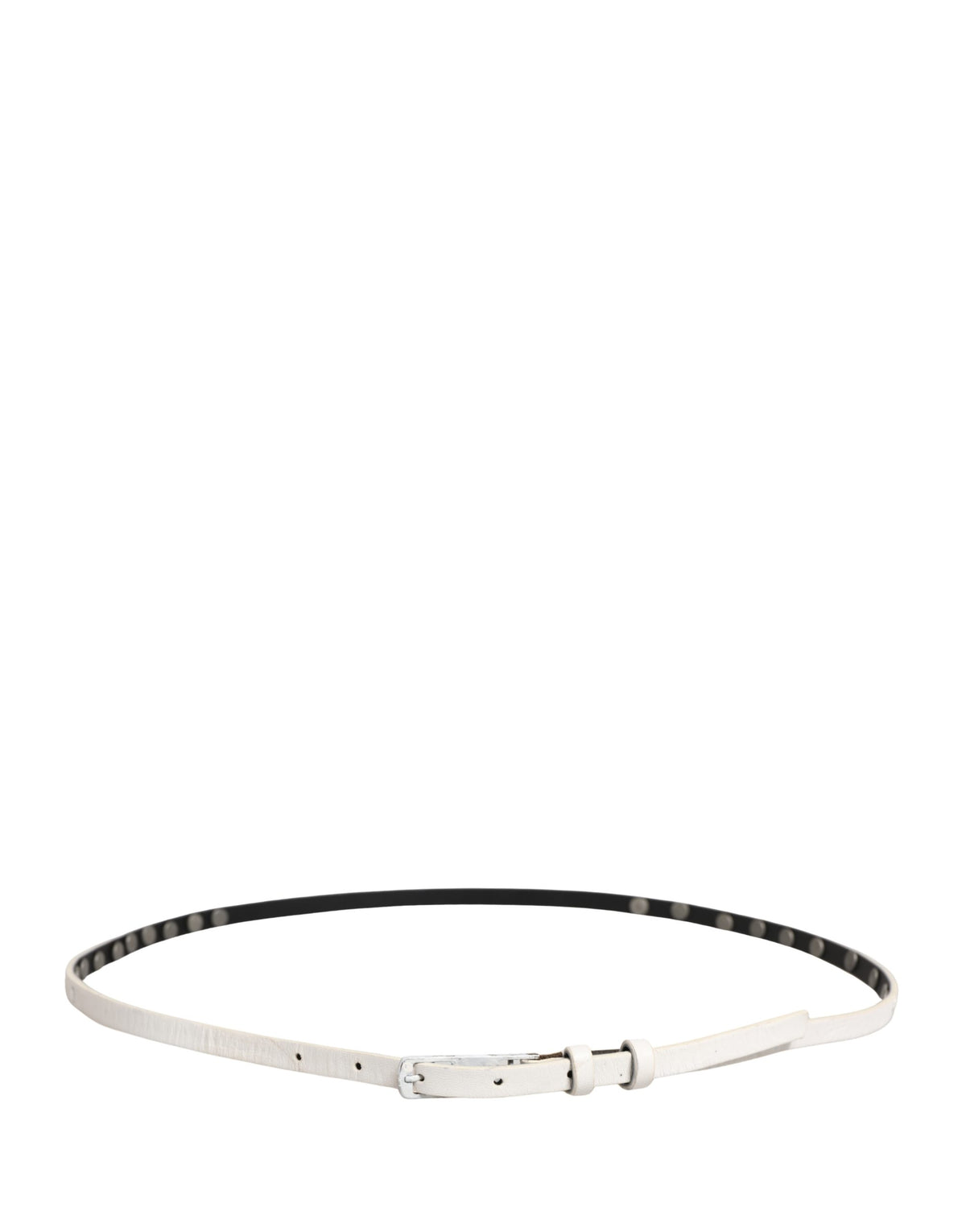 Costume National White Leather Studded Cintura Belt - view 3