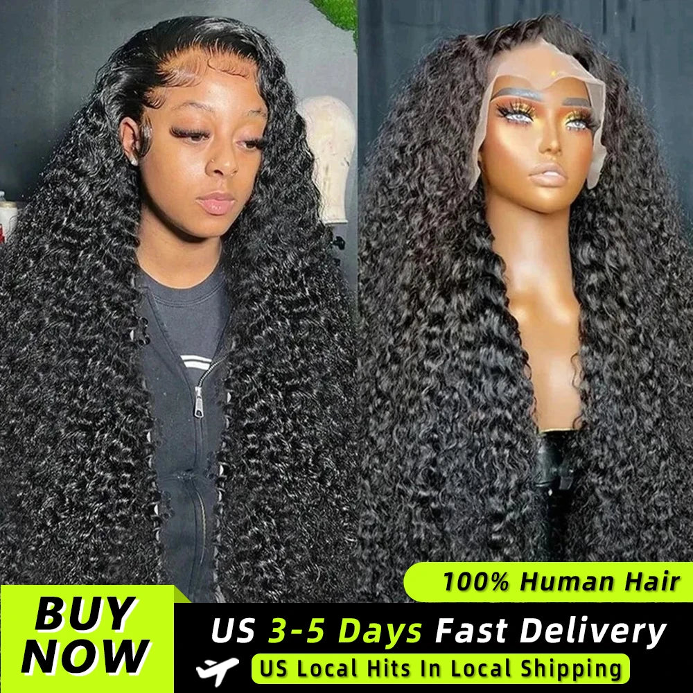 Curly Deep Wave 13x6 HD Lace Frontal Wig – 200% Real Density 13x4 & 360 Pre-Plucked
