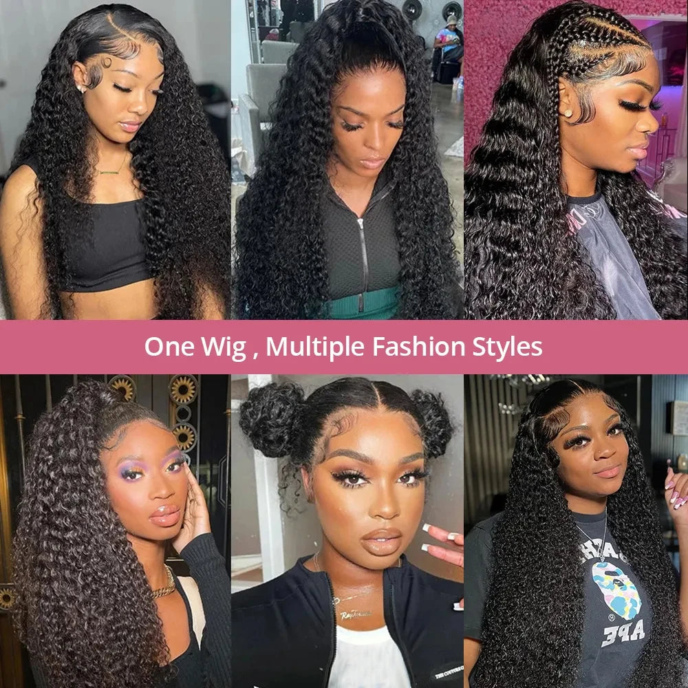 Curly Deep Wave 13x6 HD Lace Frontal Wig – 200% Real Density 13x4 & 360 Pre-Plucked