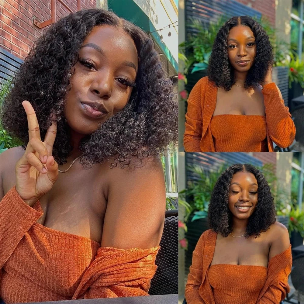 Curly Deep Wave Bob Wig – 4x4 & 5x5 HD Lace Glueless, Pre-Plucked Ready-to-Wear