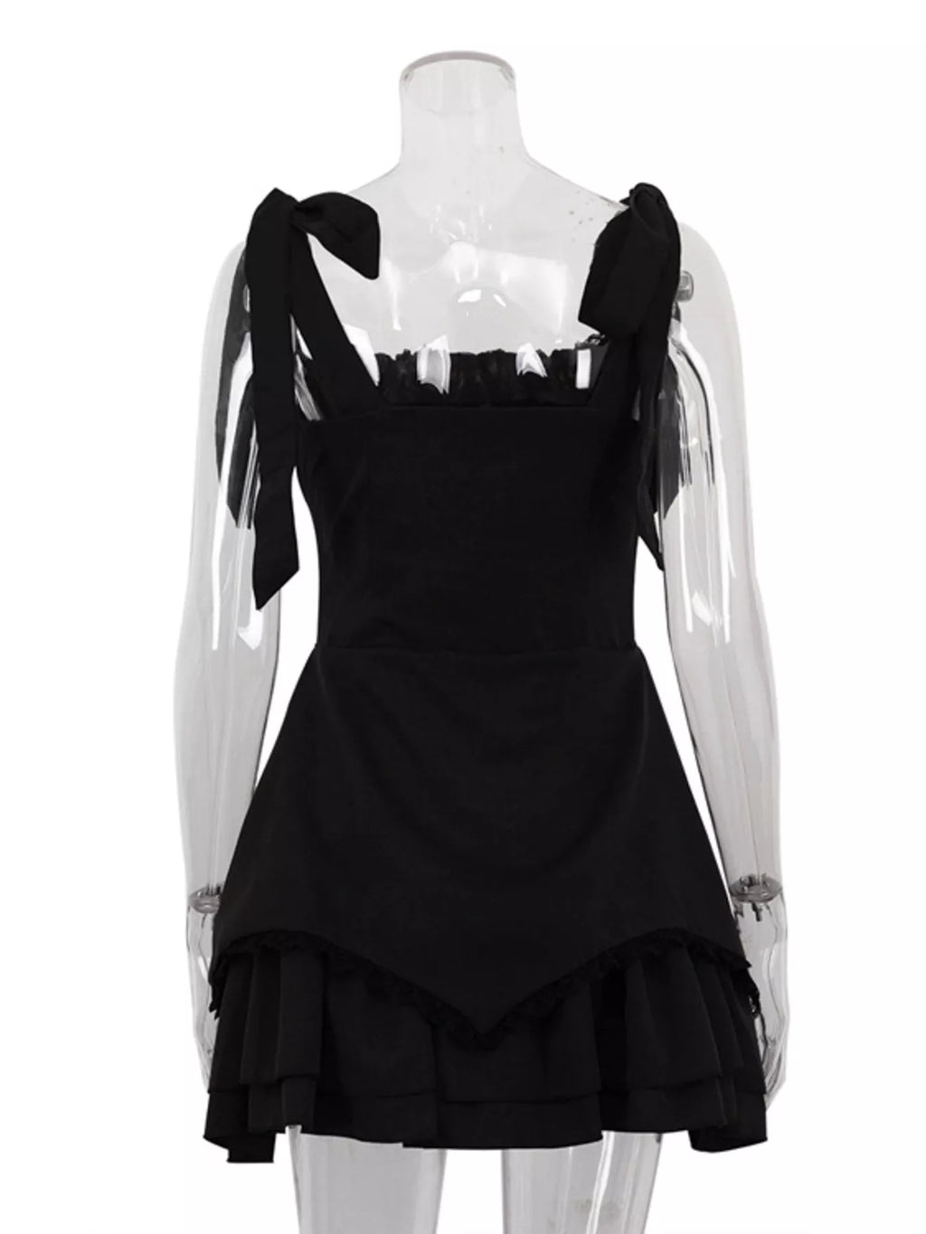 YSONA Tie-Shoulder Ruffled Mini Dress — styling view | Women's Dress | Shop YSONA