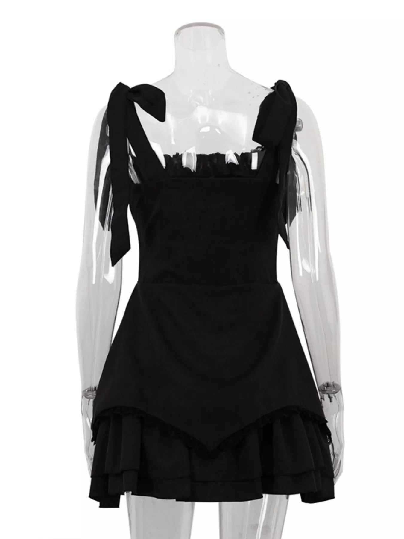 YSONA Tie-Shoulder Ruffled Mini Dress — styling view | Women's Dress | Shop YSONA