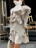 YSONA Ruffled Floral Print Mini Dress — model wearing | Women's Dress | Shop YSONA