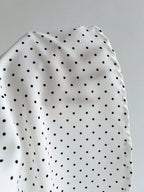 YSONA Lace Detail Polka Dot Mini Dress — close-up view | Women's Dress | Shop YSONA