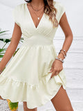 YSONA Tiered Cap Sleeve Mini Dress — front view | Women's Dress | Shop YSONA