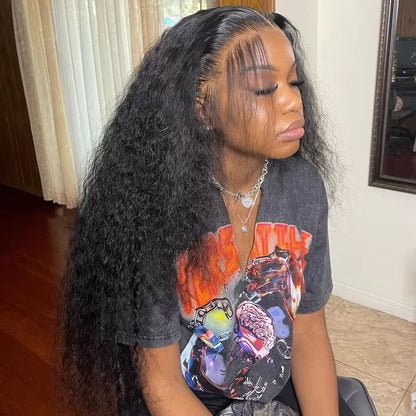 Deep Wave 13x4 & 13x6 HD Lace Front Wig – 7x6 Lace Pre-Plucked, 40–46 Inch Natural Color