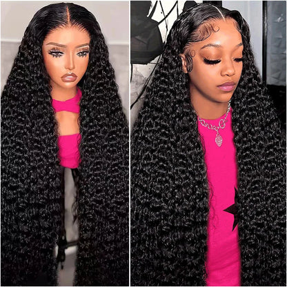 Deep Wave 13x6 HD Lace Frontal Wig – 5x5 Lace Front 200% Density, 34–38 Inch Pre-Plucked