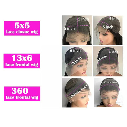 Deep Wave 13x6 HD Lace Frontal Wig – 5x5 Lace Front 200% Density, 34–38 Inch Pre-Plucked