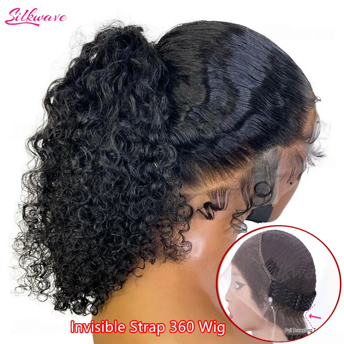 Deep Wave Glueless Invisible Strap 360 HD Full Lace Wig – 13x4, 13x6, 4x4 & 5x5 Water Wave