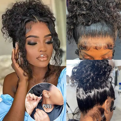 Deep Wave Glueless Invisible Strap 360 HD Full Lace Wig – 13x4, 13x6, 4x4 & 5x5 Water Wave