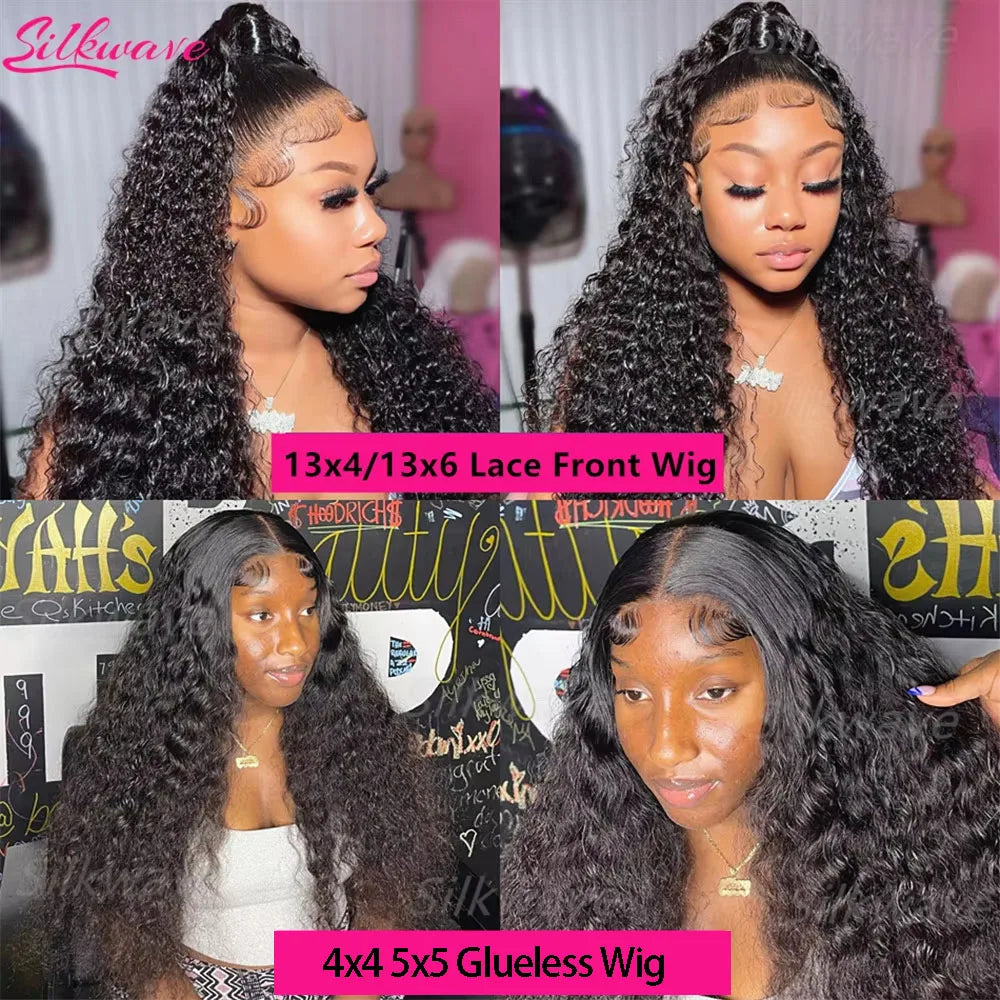 Deep Wave Glueless Invisible Strap 360 HD Full Lace Wig – 13x4, 13x6, 4x4 & 5x5 Water Wave