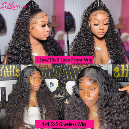 Deep Wave Glueless Invisible Strap 360 HD Full Lace Wig – 13x4, 13x6, 4x4 & 5x5 Water Wave