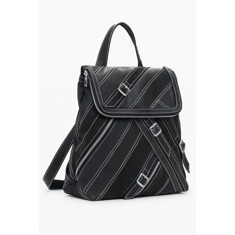 Desigual Black Polyurethane Women Backpack - view 2