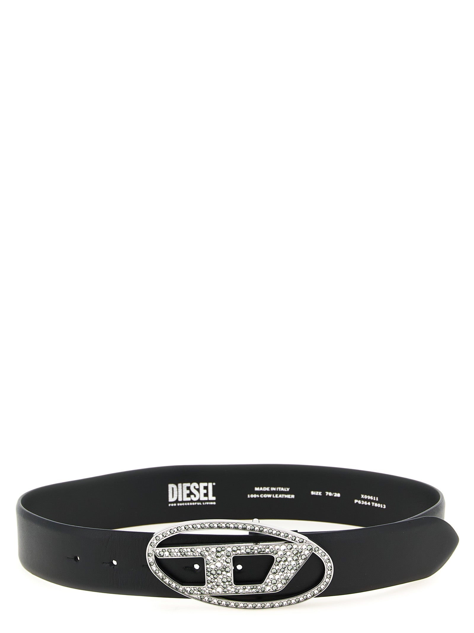 Diesel Black Leather Regular Belt - YSONA