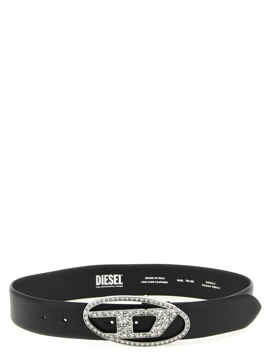 Diesel Black Leather Regular Belt - YSONA
